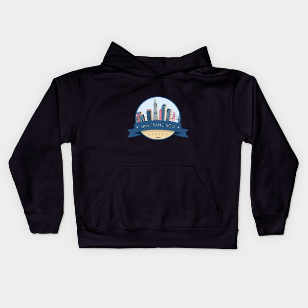 San Francisco Kids Hoodie by wizooherb